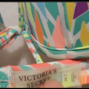 Victoria’s Secret Colorful Bikini Top Size 36C